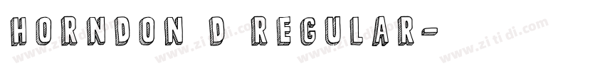 Horndon D Regular字体转换